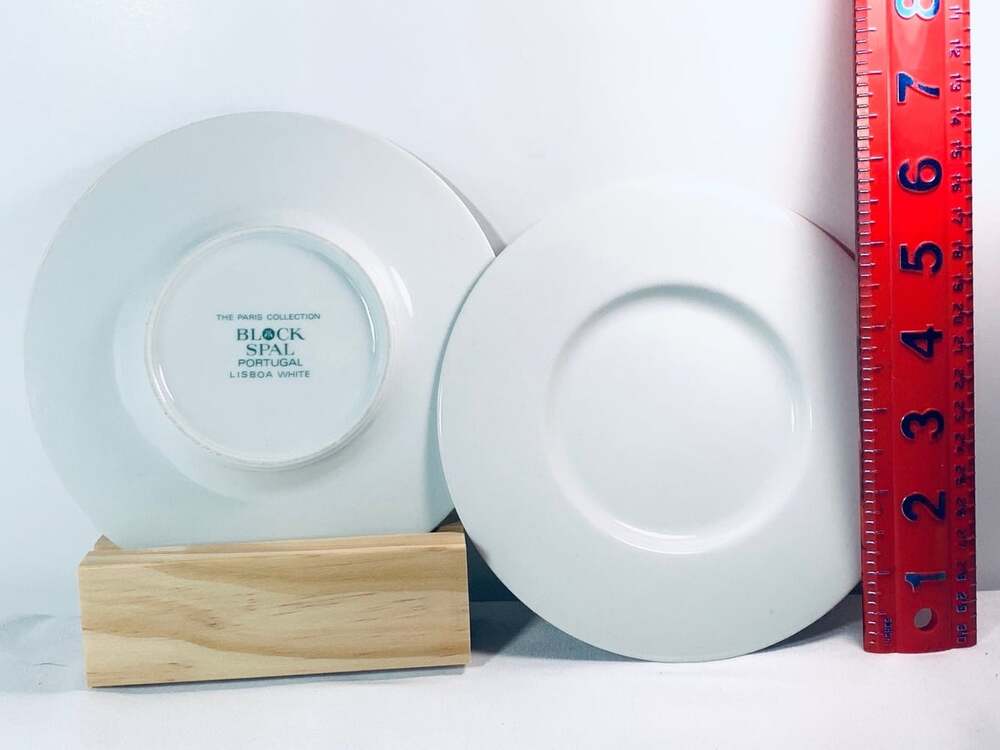 Block Spal saucer plates 2 Portugal 6 inch white